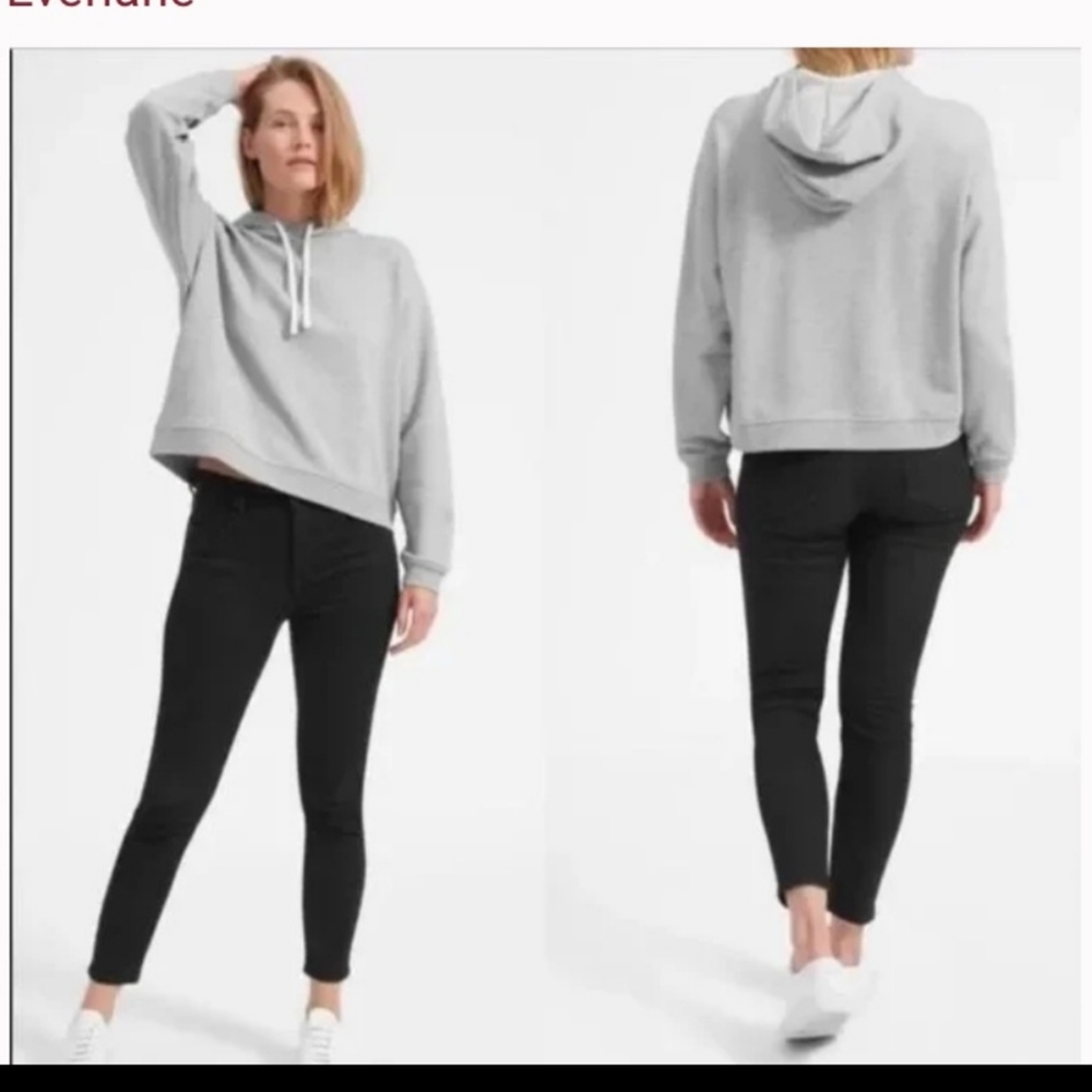 Everlane Light Gray Hooded Sweatshirt